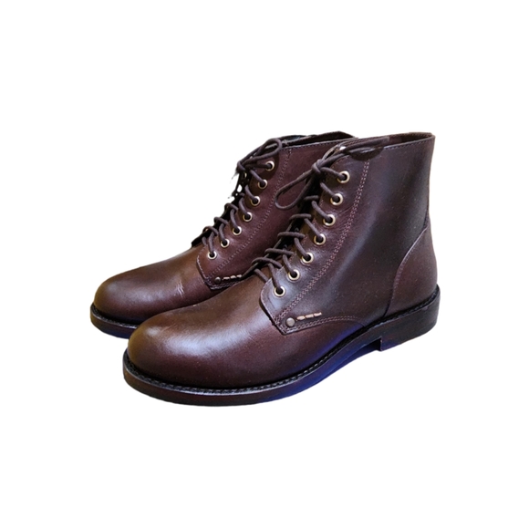 🧨RARE🧨 BNIB Brooks Brothers Brown Leather Boots - Picture 1 of 9